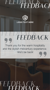 Minimalist Hotel Feedback Video Image Preview