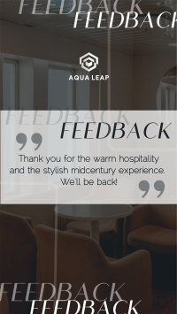 Minimalist Hotel Feedback TikTok Video Image Preview