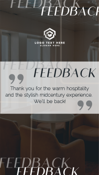 Minimalist Hotel Feedback Video Preview