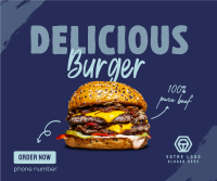 Burger Hunter Facebook Post Design