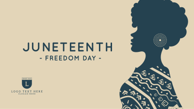 Beautiful Woman Juneteenth Facebook event cover Image Preview