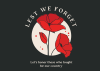 We'll Always Remember Postcard Design