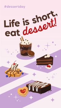 Cute Dessert Greeting Facebook Story Image Preview