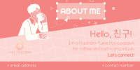 About Me Illustration Twitter post Image Preview