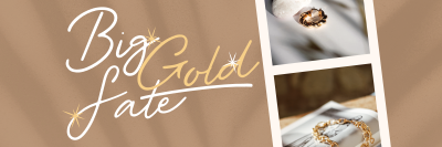 Big Gold Sale Twitter header (cover) Image Preview