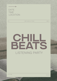 Minimal Chill Music Listening Party Poster Image Preview