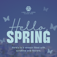 Spring Greeting Quote Instagram Post Design