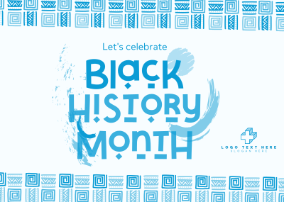 Tribal Black History Month Postcard Image Preview