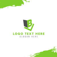Letter B & Green Rule Business Card Design
