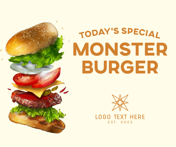 Chef's Special Burger Facebook Post Design Image Preview
