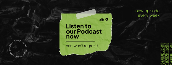 Listen Podcast Facebook Cover Design