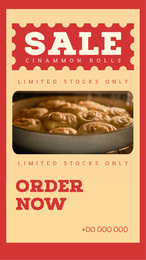 Cinnamon Rolls Sale Facebook story Image Preview