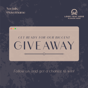 Elegant Sleek Giveaway Instagram post Image Preview