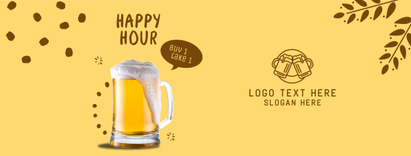 Happy Hour Buy 1 Get 1 Facebook Cover Design Image Preview