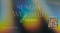 Radiant Sunday Church Service Facebook Event Cover Design