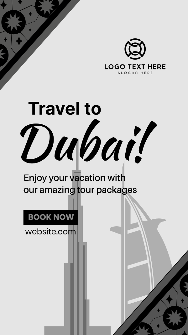 Dubai Travel Booking Instagram Story Design Image Preview