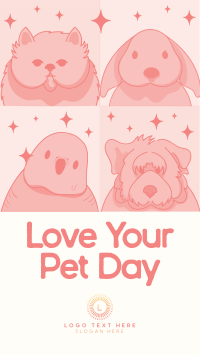 Modern Love Your Pet Day Facebook Story Design