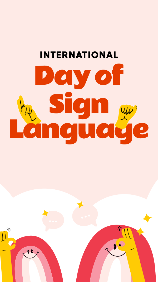 Sign Language Day Instagram Story Design