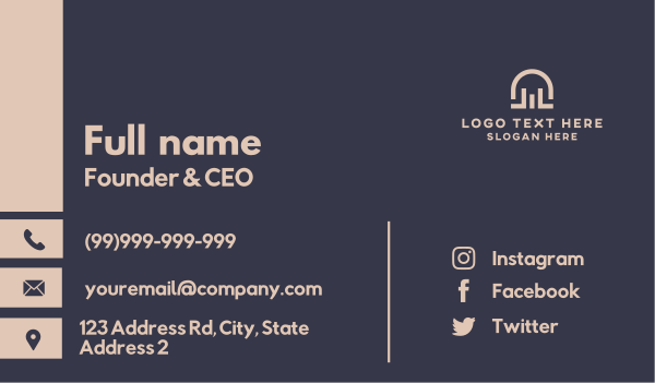 On the Side Business Card Design Image Preview