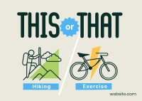 This or That Exercise Postcard Design