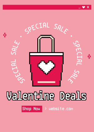 Pixel Shop Valentine Poster Image Preview