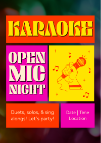Karaoke Open Mic Flyer Design