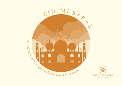 Happy Eid Mubarak Postcard Image Preview