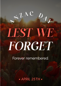Red Poppy Lest We Forget Flyer Image Preview