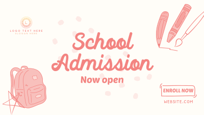 Kids School Enrollment Facebook event cover Image Preview