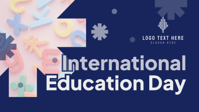 Quirky Playful Education Day Facebook event cover Image Preview