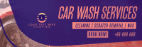 Auto Clean Car Wash Twitter Header Design