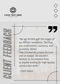 Client Feedback on Construction Poster Image Preview
