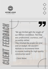 Client Feedback on Construction Poster Design
