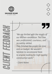 Client Feedback on Construction Poster Image Preview