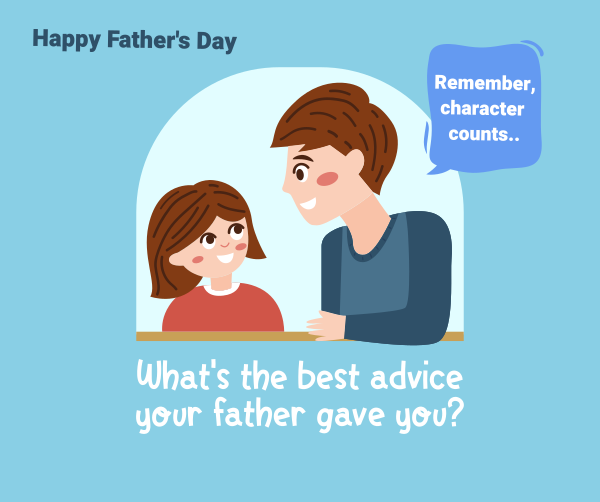 Best Dad Advice Facebook Post Design Image Preview