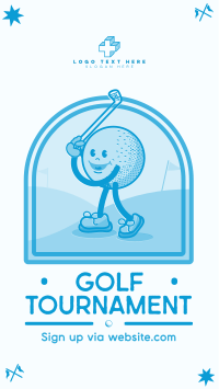 Retro Golf Tournament Instagram Story Design