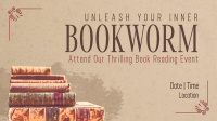 Rustic Book Day Facebook Event Cover Design