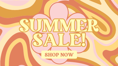 Groovy Summer Sale Facebook event cover Image Preview