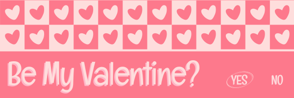 Valentine Heart Tile Twitter Header Design Image Preview