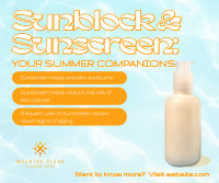 Sunscreen Beach Companion Facebook Post Design