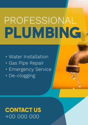 Modern Professional Plumbing Flyer Image Preview