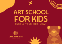 Art Class For Kids Postcard Design