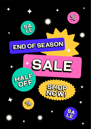 Neon Stickers Sale Flyer Image Preview