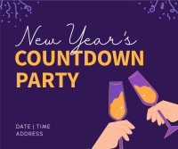 New Year's Toast to Countdown Facebook post Image Preview