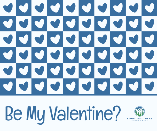 Valentine Retro Heart Facebook Post Design Image Preview