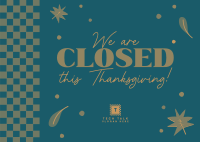 Close In Thanksgiving Postcard Design