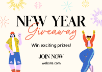 New Year's Giveaway Postcard Design