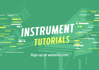 Music Instruments Tutorial Postcard Image Preview
