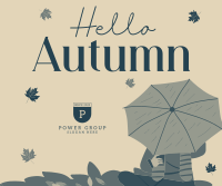Hello Autumn Greetings Facebook Post Design
