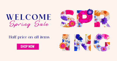 Modern Spring Sale Facebook ad Image Preview